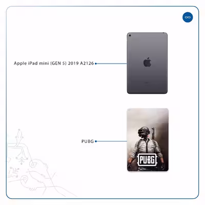 برچسب پوششی ماهوت مدل Pubg-Game مناسب برای تبلت اپل iPad mini (GEN 5) 2019 A2126