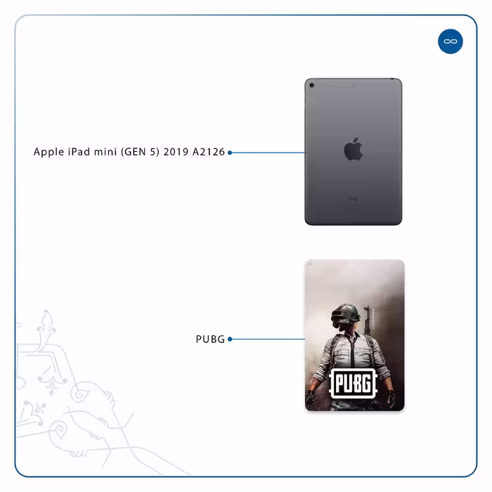 برچسب پوششی ماهوت مدل Pubg-Game مناسب برای تبلت اپل iPad mini (GEN 5) 2019 A2126