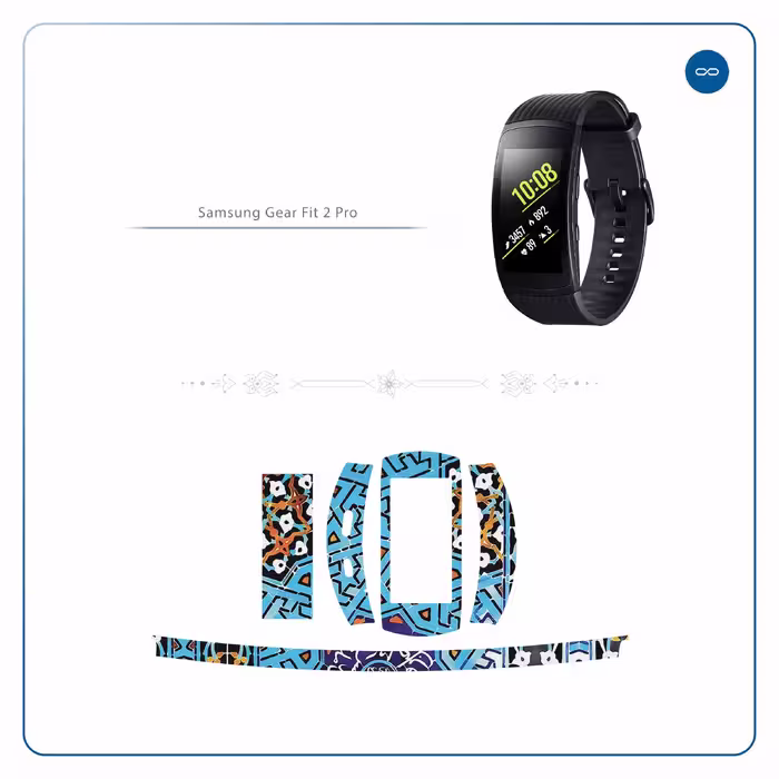 برچسب ماهوت طرح Iran-Tile7 مناسب برای ساعت هوشمند سامسونگ Galaxy Gear Fit 2 Pro