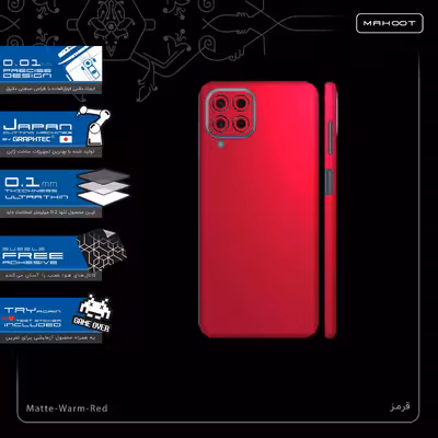 برچسب پوششی ماهوت مدل Matte-Warm-Red-FullSkin مناسب برای گوشی موبایل سامسونگ Galaxy M33