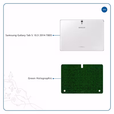 برچسب پوششی ماهوت مدل Green-Holographic مناسب برای تبلت سامسونگ Galaxy Tab S 10.5 2014 T805