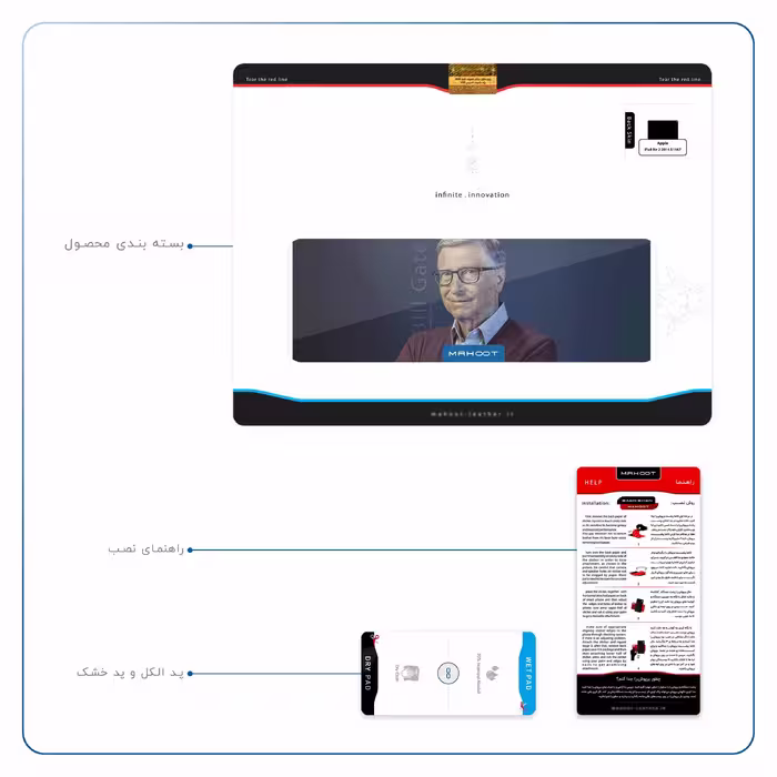 برچسب پوششی ماهوت مدل Bill Gates مناسب برای تبلت اپل iPad Air 2 2014 A1567
