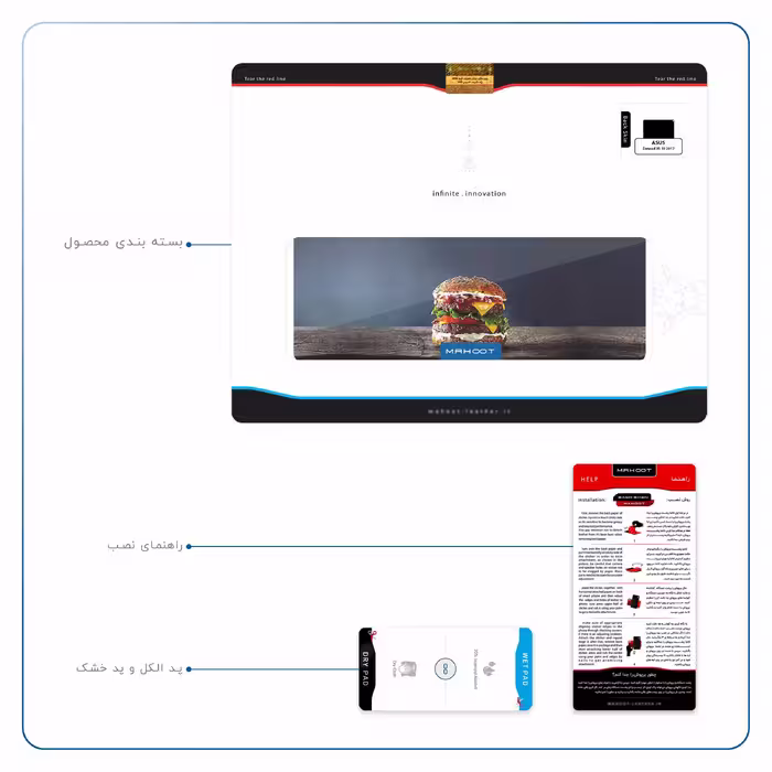 برچسب پوششی ماهوت مدل Hamburger مناسب برای تبلت ایسوس Zenpad 3S 10 2017 Z500KL