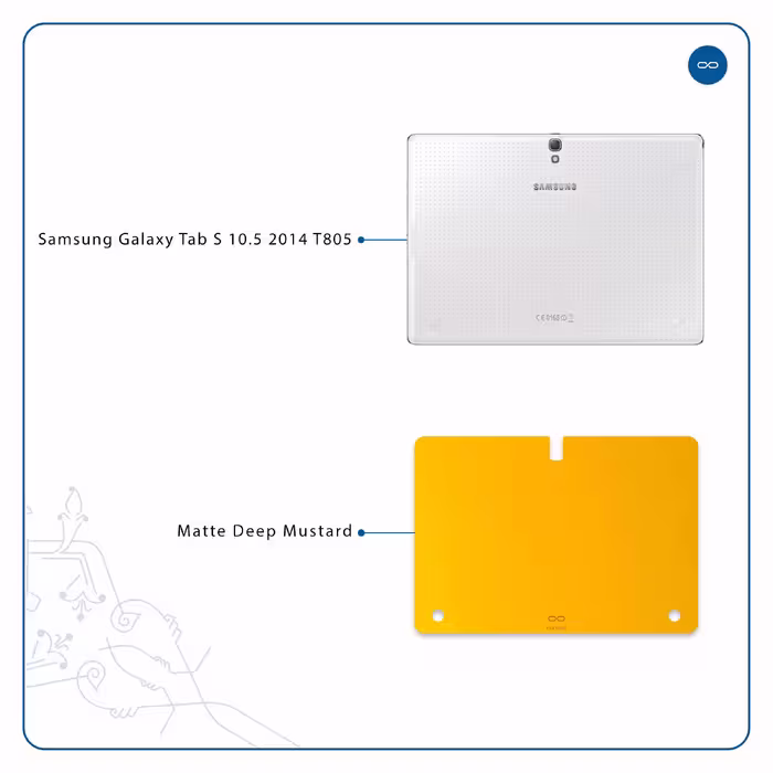برچسب پوششی ماهوت مدل Matte-Deep-Mustard مناسب برای تبلت سامسونگ Galaxy Tab S 10.5 2014 T805