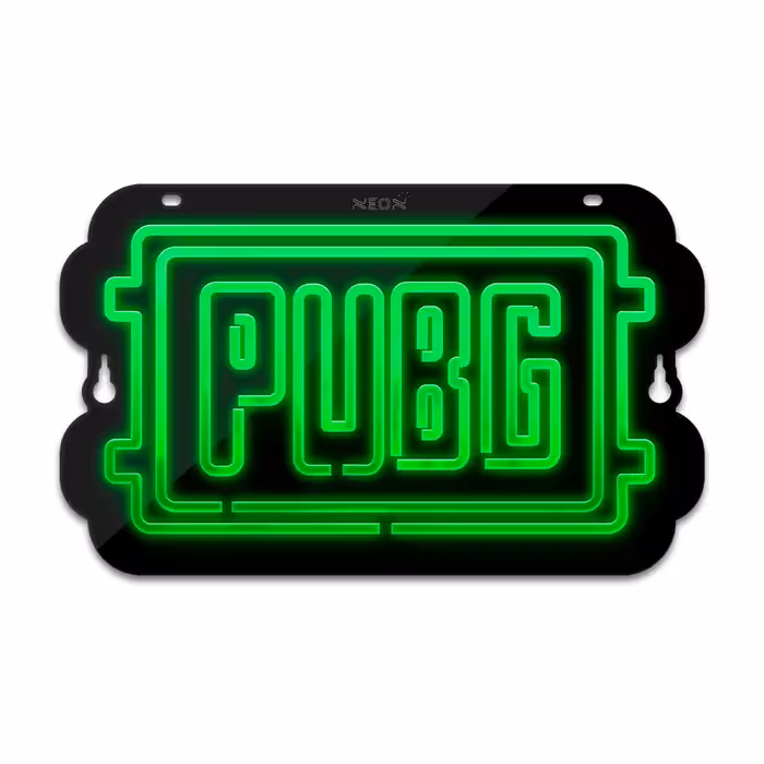چراغ دیواری نئون دیزاین طرح Pubg-Logo-BL_GR