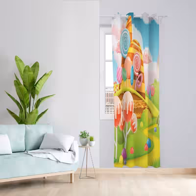 پرده مدل شهر شکلات مخمل پانچی کد 2380 سایز 140x280 سانتی متر