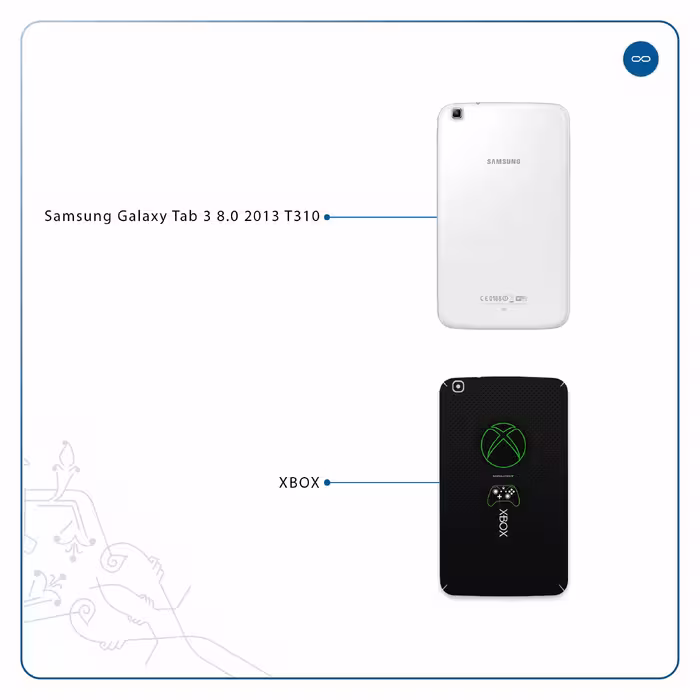 برچسب پوششی ماهوت مدل XBOX مناسب برای تبلت سامسونگ Galaxy Tab 3 8.0 2013 T310
