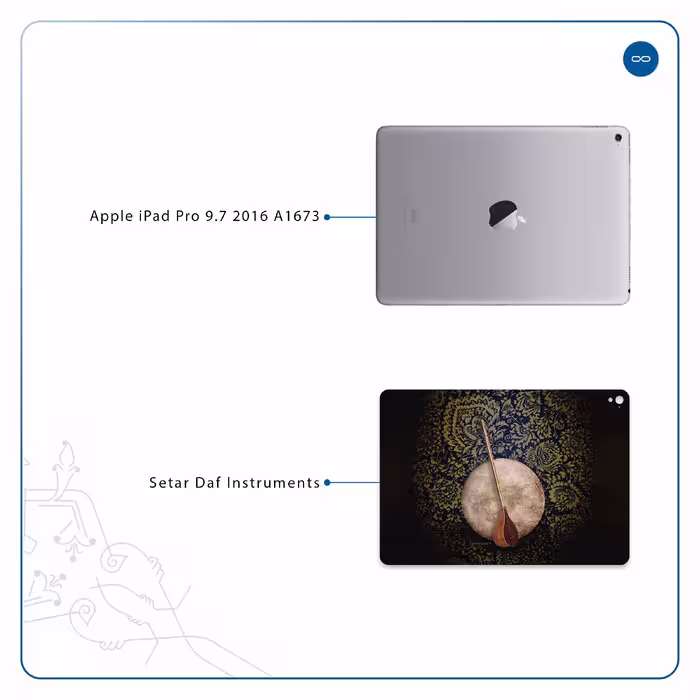 برچسب پوششی ماهوت مدل Setar-Daf-Instruments مناسب برای تبلت اپل iPad Pro 9.7 2016 A1673