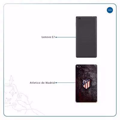 برچسب پوششی ماهوت مدل Atletico de Madrid مناسب برای تبلت لنوو E7