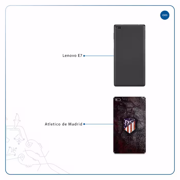 برچسب پوششی ماهوت مدل Atletico de Madrid مناسب برای تبلت لنوو E7