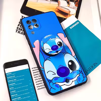 کاور لاین کینگ مدل j2stich مناسب برای گوشی موبایل سامسونگ Galaxy A22 4G به همراه پایه نگهدارنده