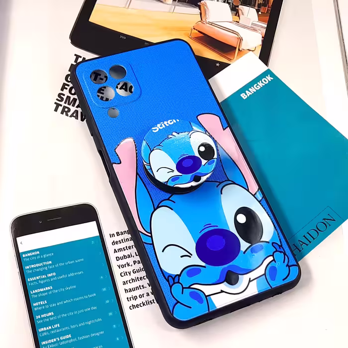 کاور لاین کینگ مدل j2stich مناسب برای گوشی موبایل سامسونگ Galaxy A22 4G به همراه پایه نگهدارنده