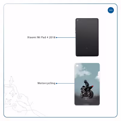 برچسب پوششی ماهوت مدل Motorcycling مناسب برای تبلت شیائومی Mi Pad 4 2018