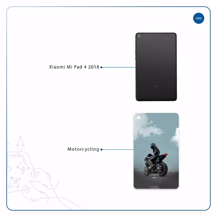 برچسب پوششی ماهوت مدل Motorcycling مناسب برای تبلت شیائومی Mi Pad 4 2018