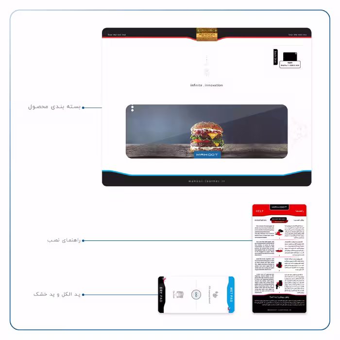 برچسب پوششی ماهوت مدل Hamburger مناسب برای تبلت اپل iPad Pro 11 (GEN 2) 2020 A2230