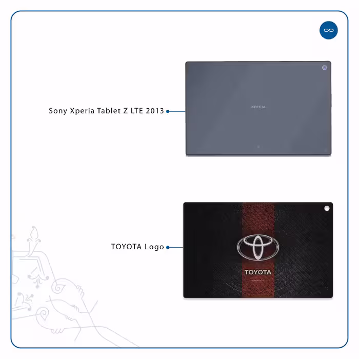 برچسب پوششی ماهوت مدل TOYOTA-Logo مناسب برای تبلت سونی Xperia Tablet Z LTE 2013
