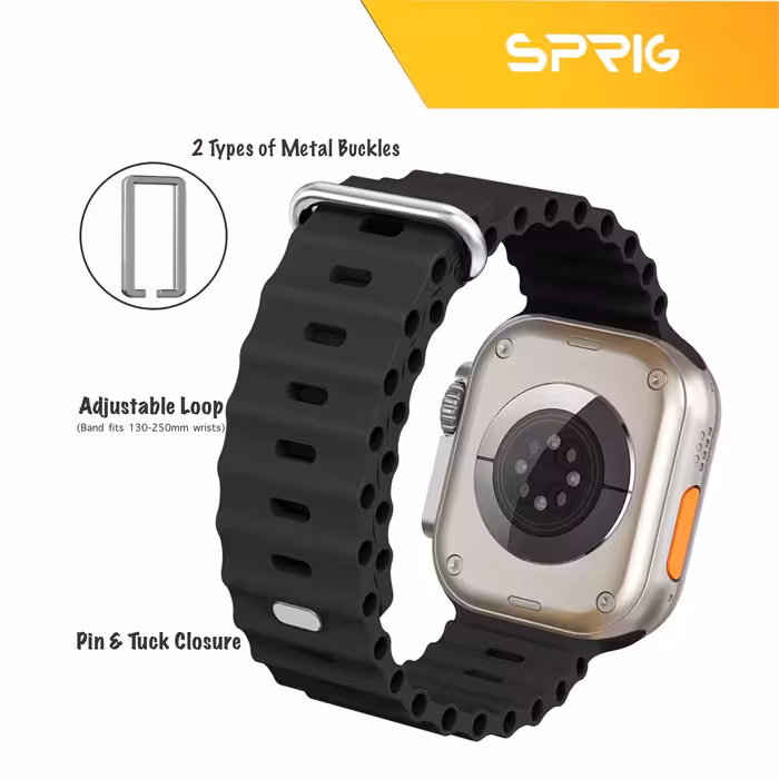 بند اسپریگ مدل Ocean-Alpine مناسب برای اپل واچ Ultra 49 میلی متر مجموعه دو عددی