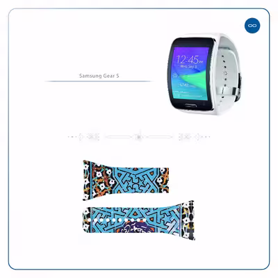برچسب ماهوت طرح Slimi_Design مناسب برای ساعت هوشمند سامسونگ Galaxy Gear S