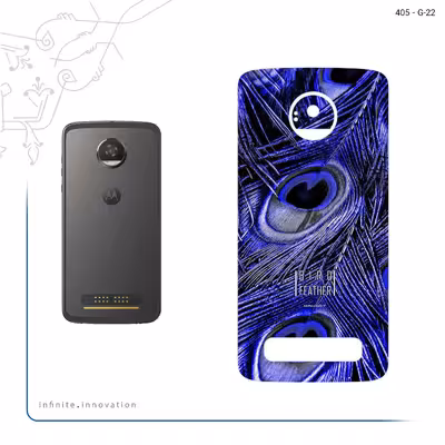 برچسب پوششی ماهوت مدل Purple Feather مناسب برای گوشی موبایل موتورولا Moto Z