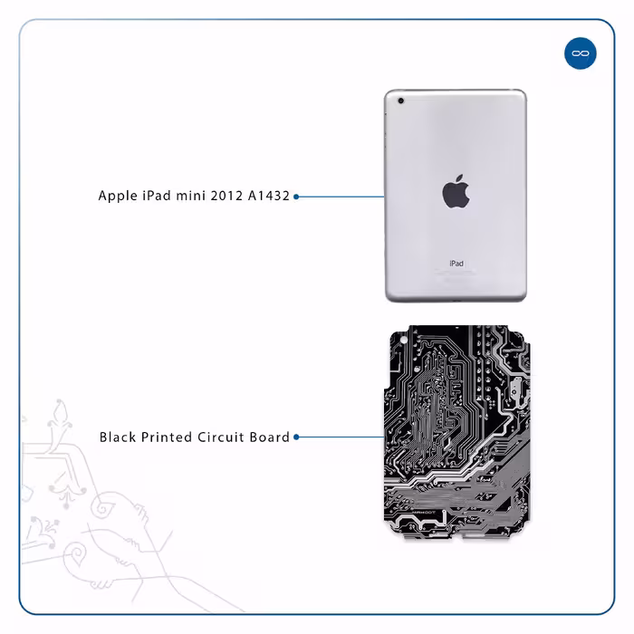برچسب پوششی ماهوت مدل Black Printed Circuit Board مناسب برای تبلت اپل iPad mini 2012 A1432