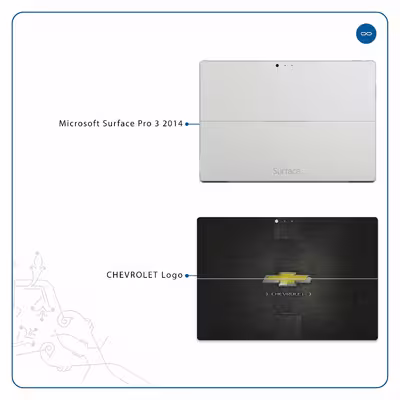 برچسب پوششی ماهوت مدل CHEVROLET-Logo مناسب برای تبلت مایکروسافت Surface Pro 3 2014