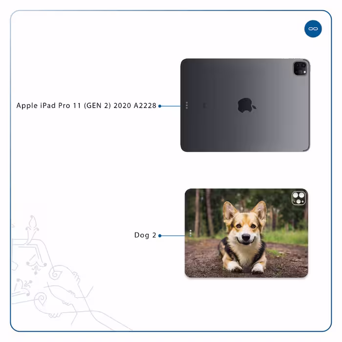 برچسب پوششی ماهوت مدل Dog-2 مناسب برای تبلت اپل iPad Pro 11 (GEN 2) 2020 A2228