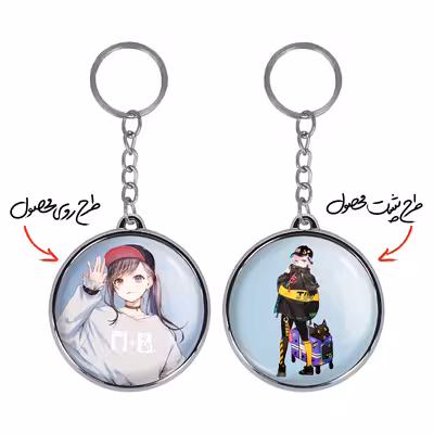 جاکلیدی خندالو طرح دختر انیمه ای مدل دوطرفه کد 1806618070