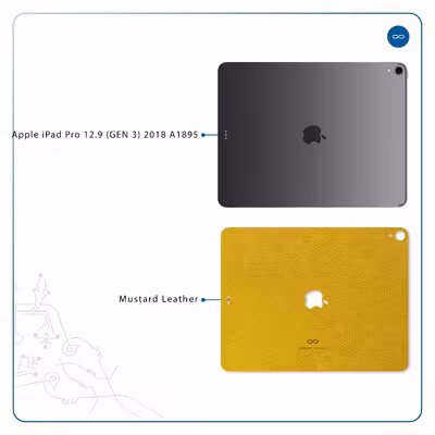 برچسب پوششی ماهوت مدل Mustard-Leather مناسب برای تبلت اپل iPad Pro 12.9 (GEN 3) 2018 A1895