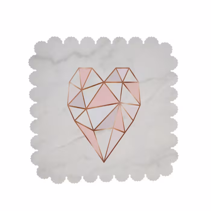  رومیزی طرح قلب کد 8640B