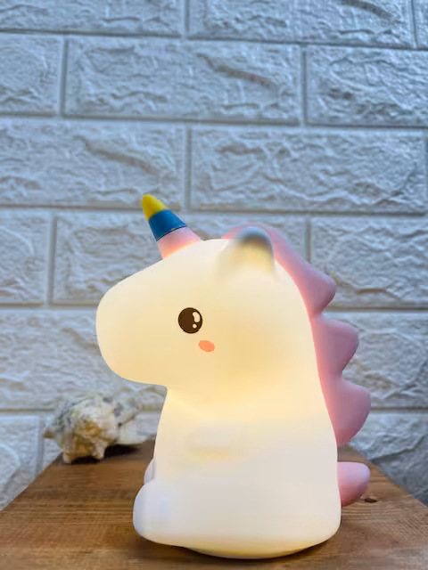 چراغ خواب سیلیکونی طرح یونیکورن