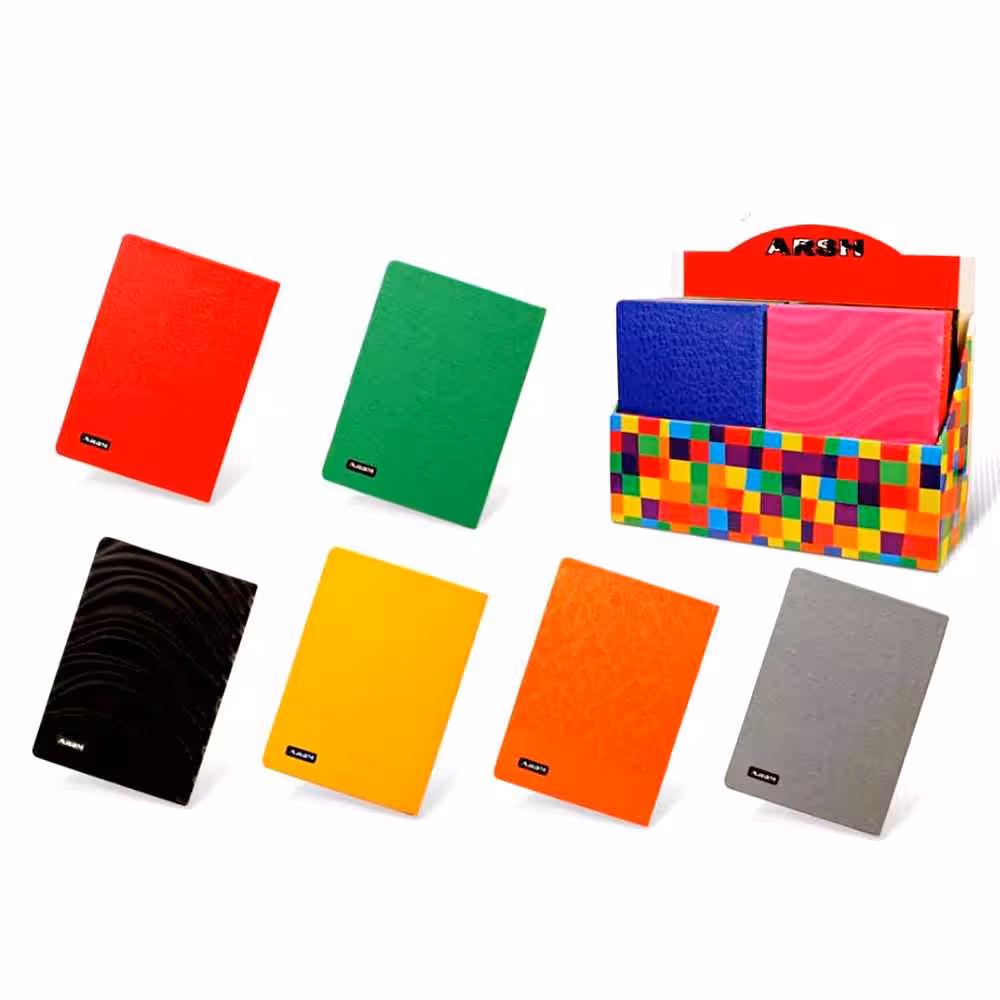 دفتر100برگ وزیری ته دوخت جلد چرم عرش کد44