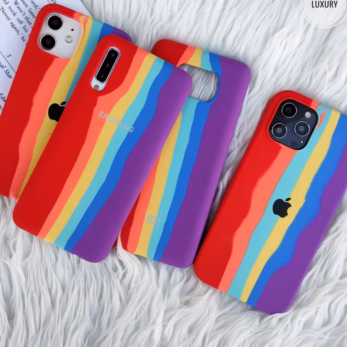 قاب گوشی سیلیکونی رنگین کمانی مناسب سامسونگ a71