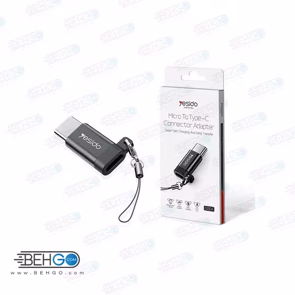 مبدل Micro USB به Type-C یسیدو مدل Yesido Micro USB To TypeC Converter GS04