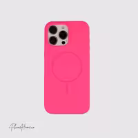 قاب سیلیکونی Case مگ سیف ارغوانی مناسب iPhone 16 Pro (7108)