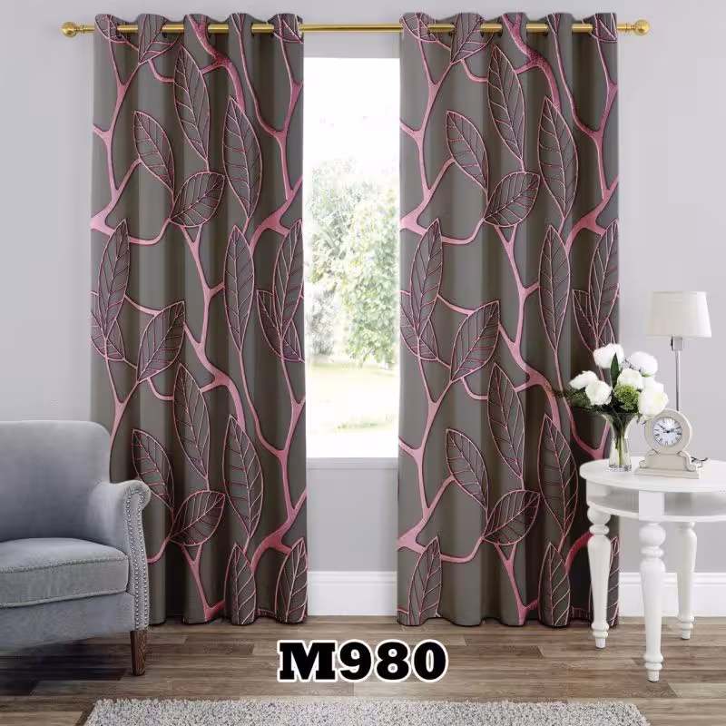 پرده سه بعدی طرح برگ