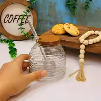 ظرف عسل پیرکس در چوبی جدید