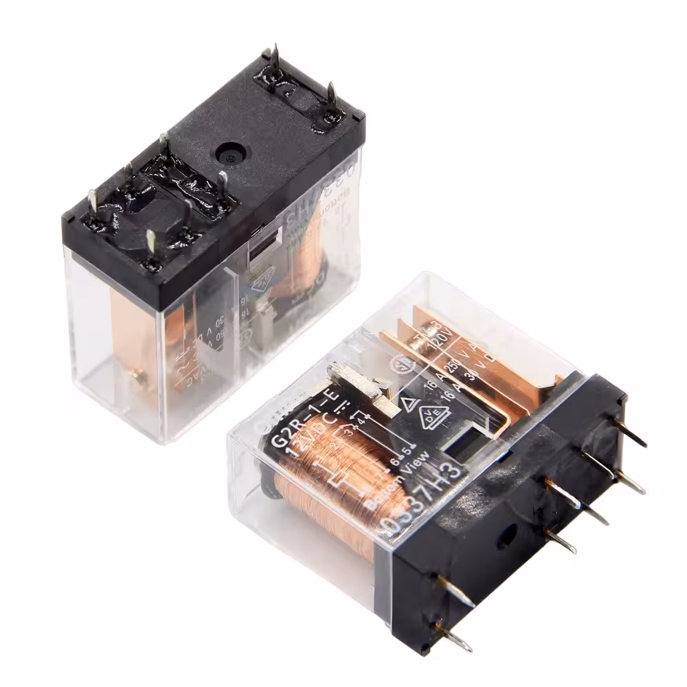 رله 12 ولت شیشه ای 8 پایه 16 آمپر امرون مدل G2R1