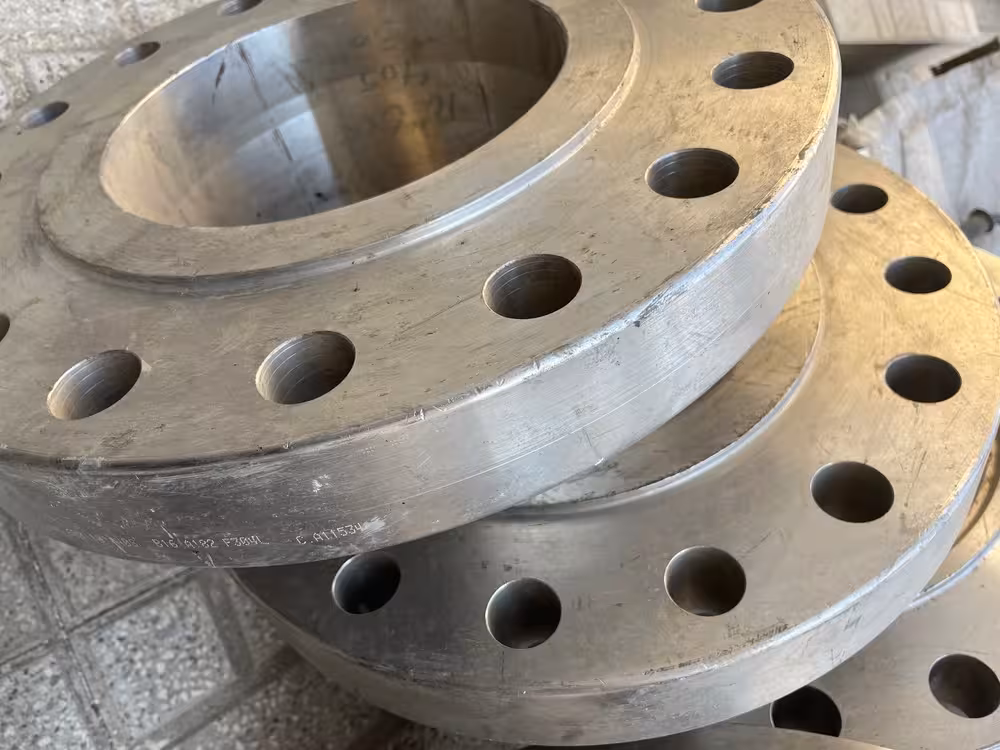 فلنج گلودار 10 اینچ استنلس استیل ریس فیس رده 40 کلاس 600  B16.5 از جنس  A SA182/F304L