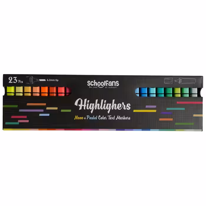 ماژیک علامت زن 23 رنگ اسکول فنز مدل BLACK EDITION کد 925000