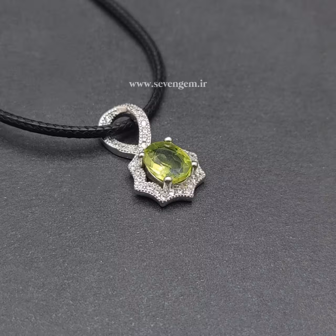 گردنبند زنانه زبرجد پاکستان(کدA604)