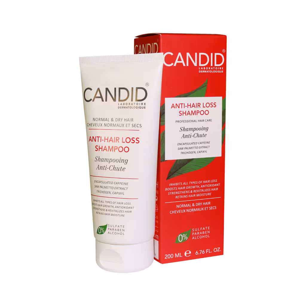 شامپو تقویتی کاهش ریزش مو نرمال و خشک کاندید ANTI-HAIR LOSS SHAMPOO NORMAL AND DRY HAIR CANDID