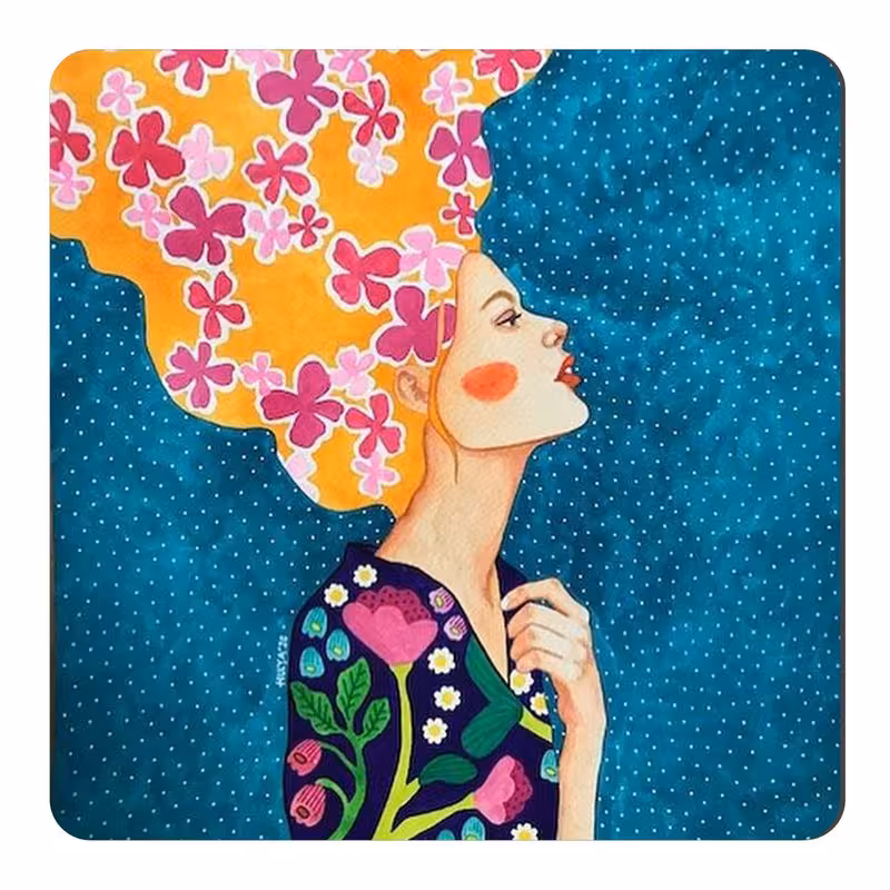 مگنت طرح نقاشی یک بانو کد wmg871