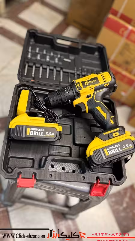 دریل شارژی چکشی سه نظام فلزی 18 ادون مدل چکشی