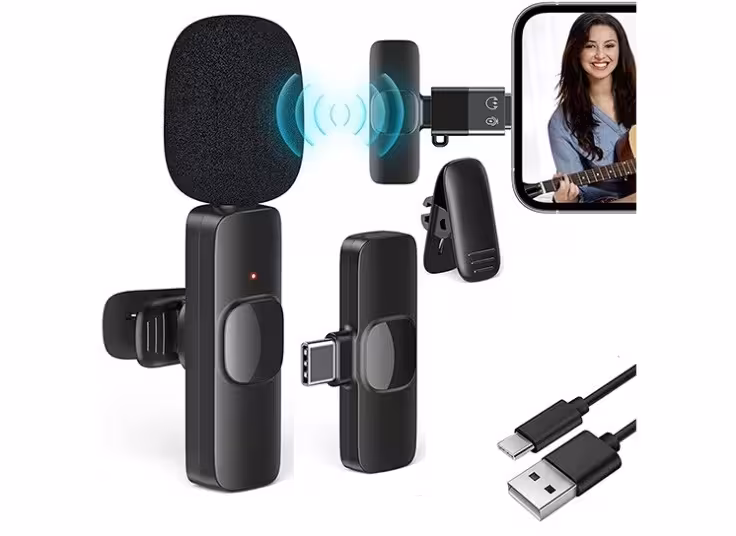 میکروفون یقه ای بی سیم مدل K8 تایپ سی \ لایتینگ | K8 Wireless Microphone Type C / iPhone