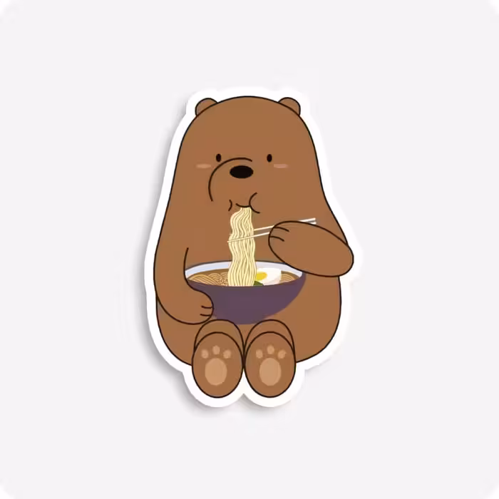 استیکر ما خرس ها و نودل کد 052