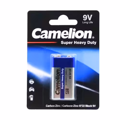 باتری کتابی کملیون 9 ولت مدل SUPER HEAVY DUTY