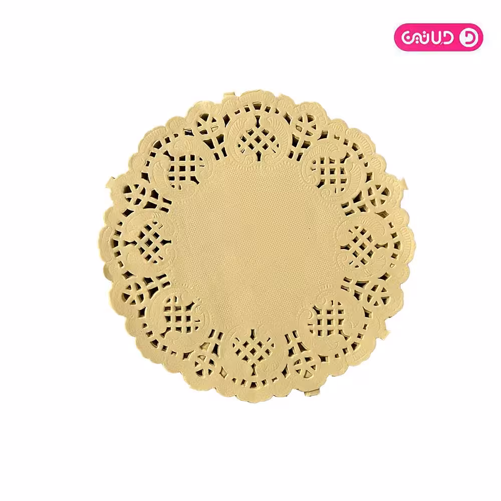 دانتل زیر کیک گرد زرد 14س 100 عددی