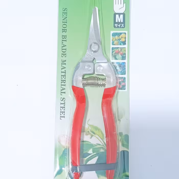 قیچی باغبانی  (میوه چینی) تیغه  کوتاه   فولادی سر کج