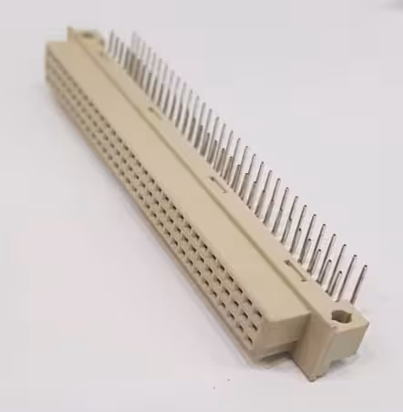 کانکتور DIN 41612 نوع E، مادگی، سه ردیف 64 پایه، رایت انگل، DIN 41612 Connector Type E Female, 2x32 Pin (ac) Right angle