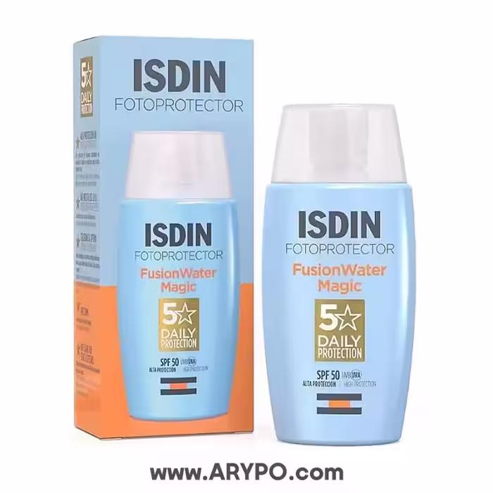 کرم ضد آفتاب بی رنگ ایزدین فیوژن واتر spf50  حجم 50 میل